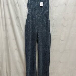 Wild Fable Glittering Blue Jumpsuit